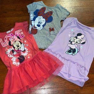 Girls size 4 Minnie Mouse tshirt bundle